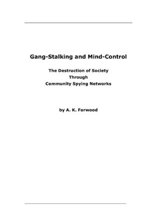Stalking organizzato e controllo mentale - Un male strisciante